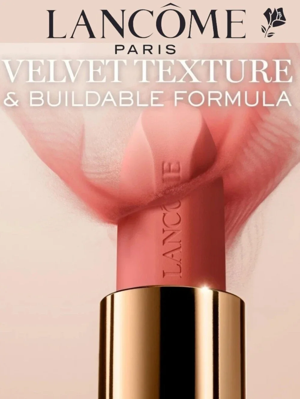 Lancome Soft Matte Lipstick in Love Whispers - Rosewood Nude - NEW